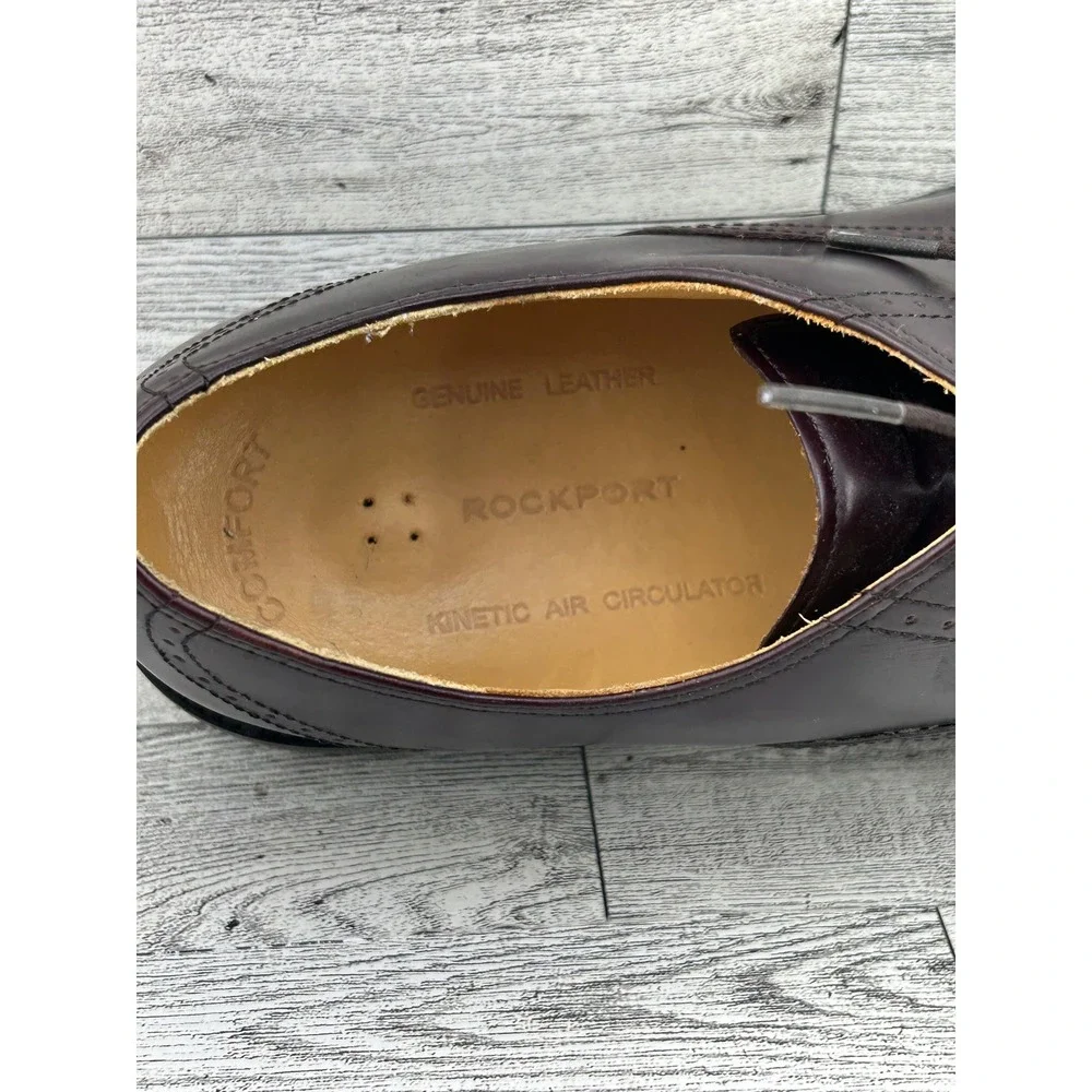 Rockport Mens APM1141E Leather Dress Shoes Oxfords Burgundy Size‎ 9M